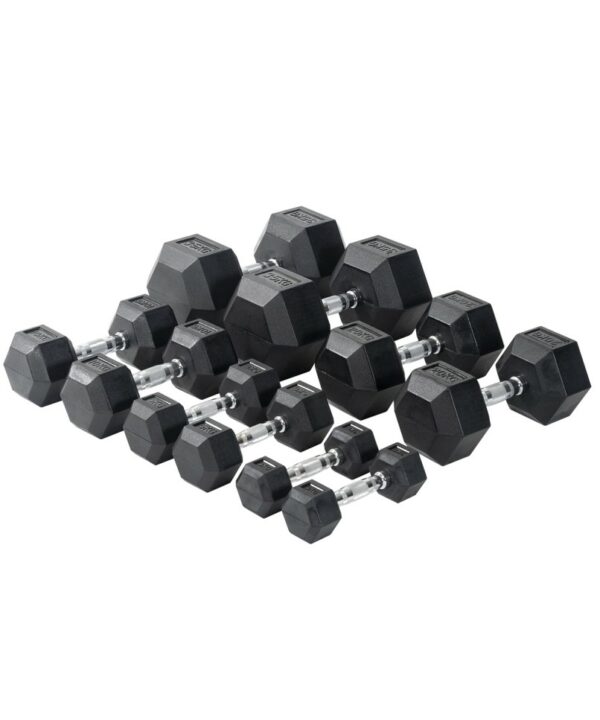 Viking rubber hex dumbbells