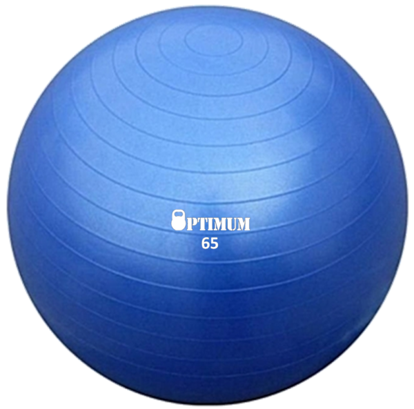 GYM BALL 65CM (ΜΠΛΕ) ANTI-BURST 1100GR OPTIMUM