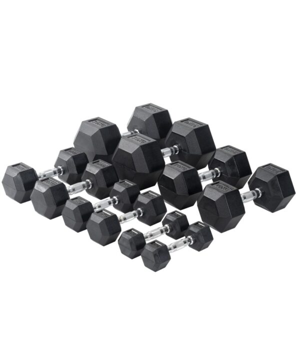 Viking rubber hex dumbbells 12