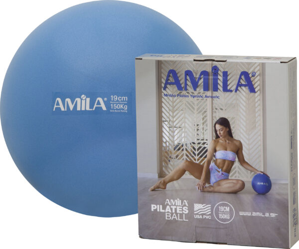 Μπάλα Γυμναστικής AMILA Pilates Ball 19 cm Μπλε - Image 3