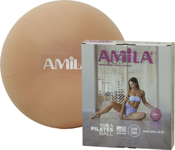 Μπάλα Γυμναστικής AMILA Pilates Ball 25cm Χρυσή - Image 3