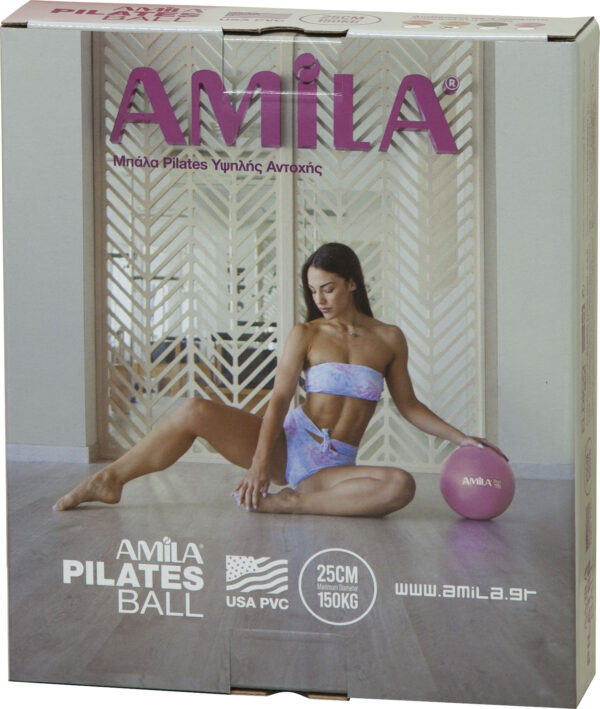 Μπάλα Γυμναστικής AMILA Pilates Ball 25cm Μαύρη - Image 2