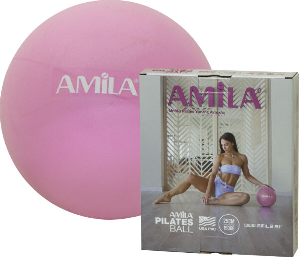 Μπάλα Γυμναστικής AMILA Pilates Ball 25cm Ροζ - Image 3